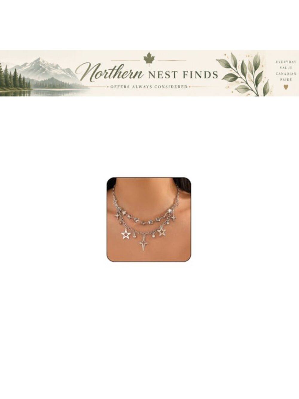 Star Necklace Charm Y2K Choker Silver Alloy Cubic Zirconia Star Pendant